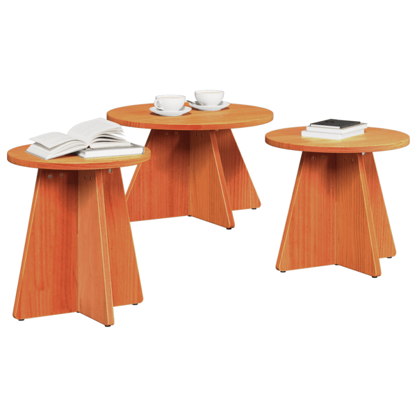 Kaffeebord 3 pcs Vaxbrun