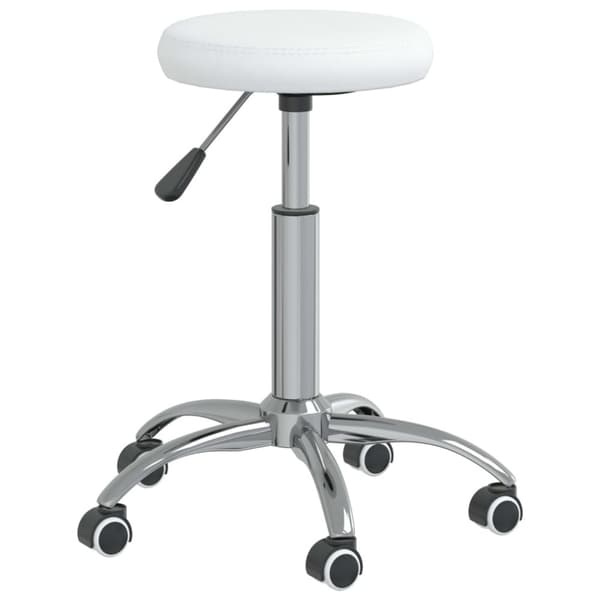 Massagepall konstläder vit