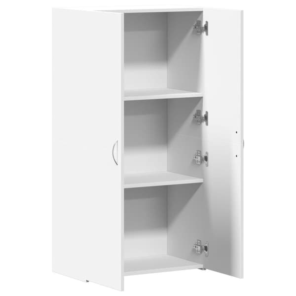 Dokumentskåp vit 60x32x115 cm konstruerat trä