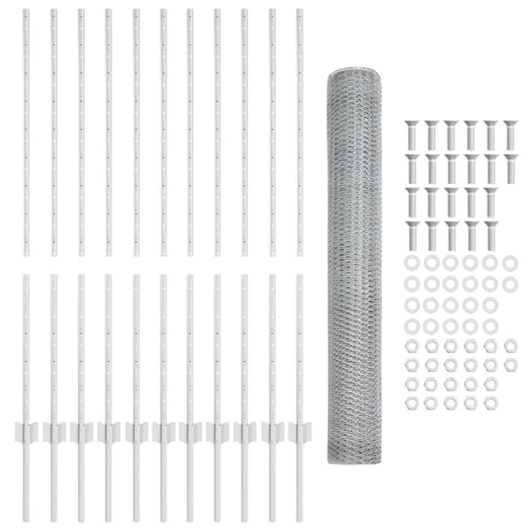 Stängsel med stolpe Silver 1,2 x 25 m Stål