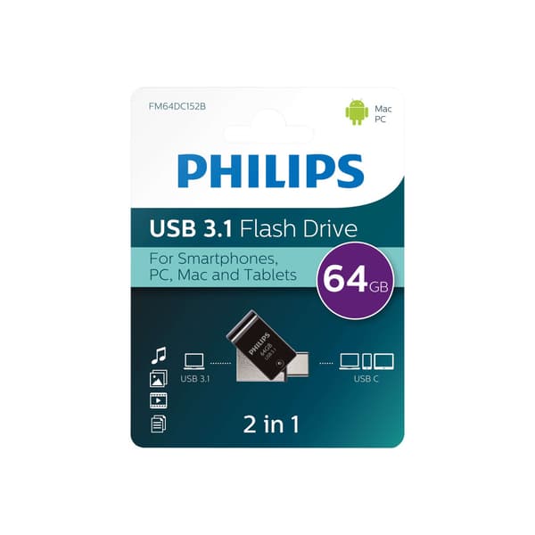 Philips FM64DC152B - USB flash-enhet - 64 GB