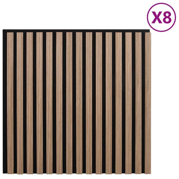 Väggpaneler 8 pcs Brun 60,5 x 60 cm