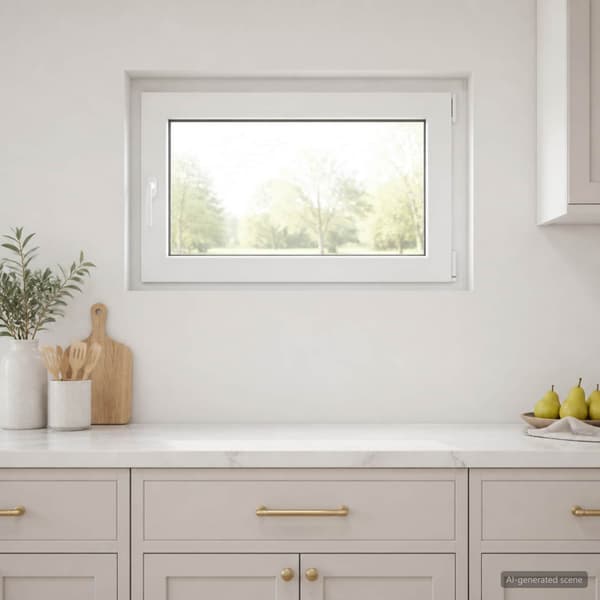 Källarfönster RISOR 50 x 55 cm PVC och glas