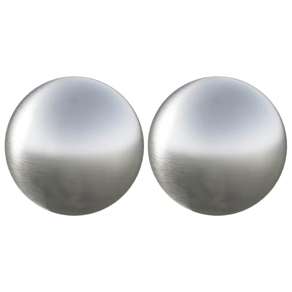 Borstad Boll 2 st Ø 15 cm Silver Rostfritt stål 201