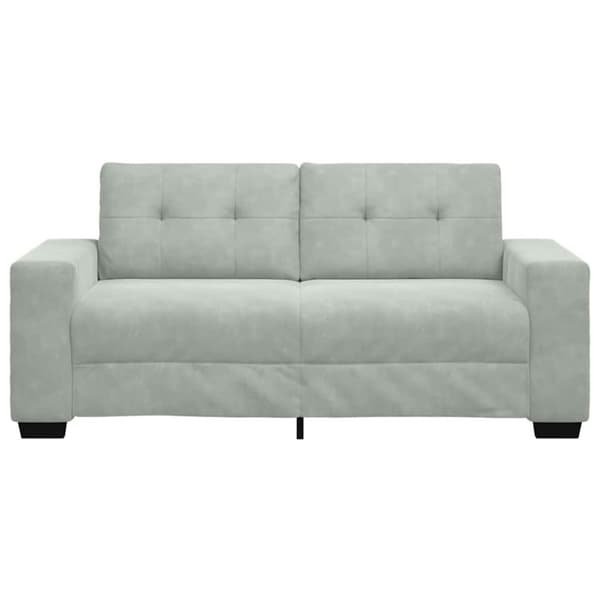 Loveseat soffa ljusgrå 180x77x82 cm sammet