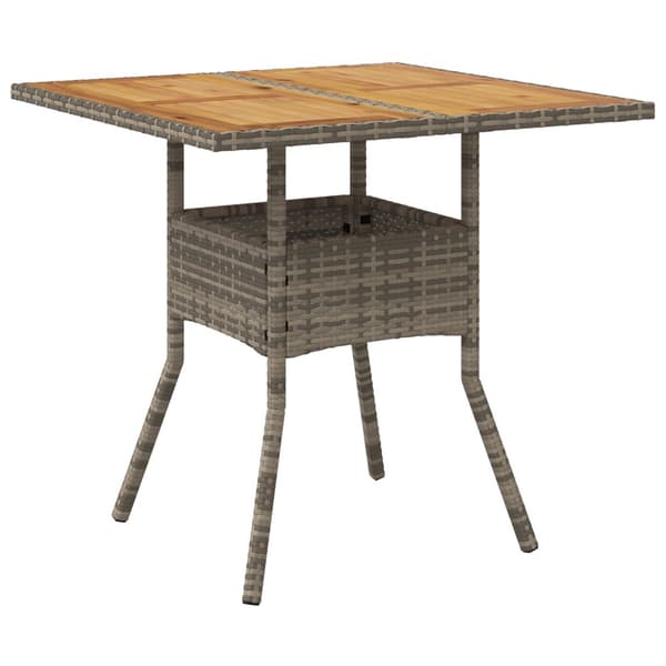 Trädgårdsmöbelset 5 pcs Grå konstrotting