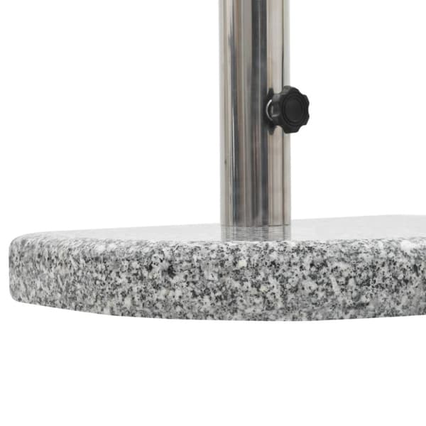 Parasollfot granit 10 kg halvrund grå