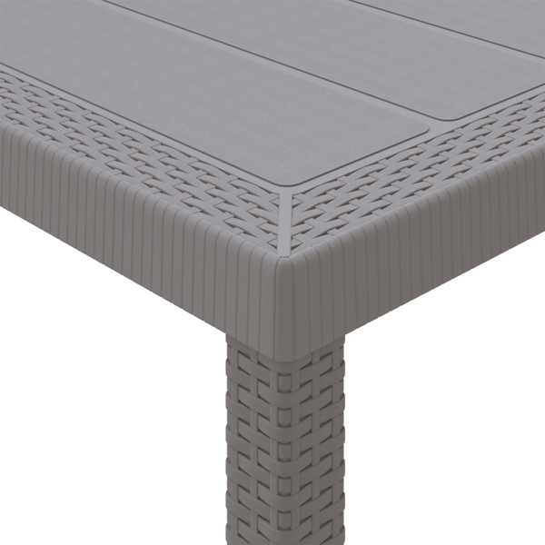 Trädgårdsmöbelset 7 pcs Ljusgrå Polypropylen