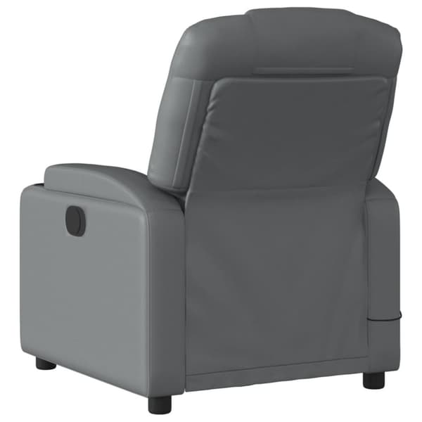 Massagefåtölj grå konstläder
