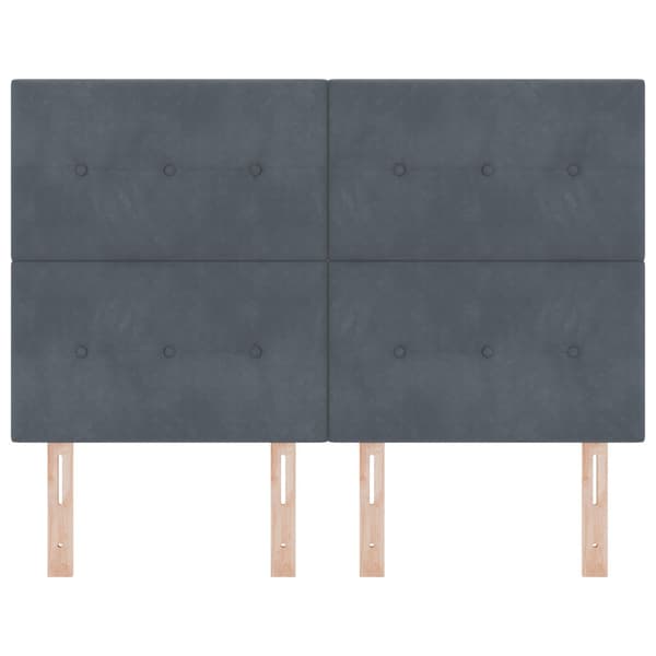 Huvudgavel Mörkgrå 160 cm Sammet