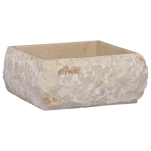 Handfat gräddvit 30x30x13 cm marmor