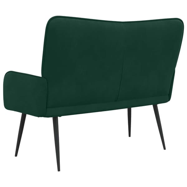 Tvåsitssoffa Mörkgrön 115 x 61 x 87 cm Sammet