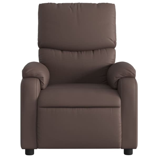Massagefåtölj brun konstläder