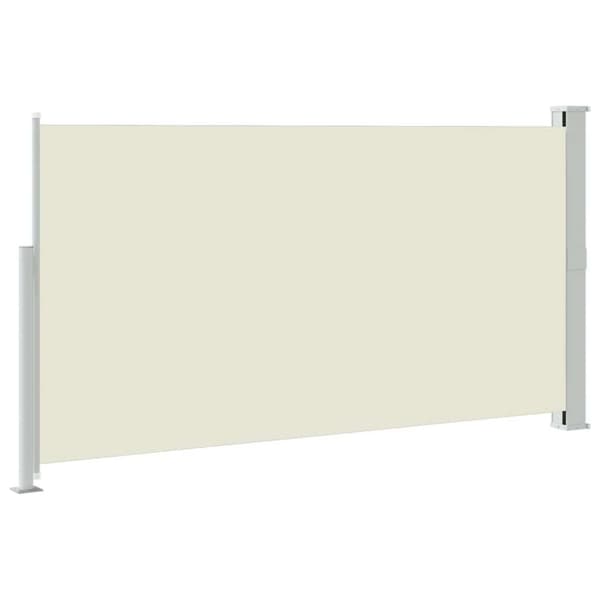 Infällbar sidomarkis 170x300 cm gräddvit