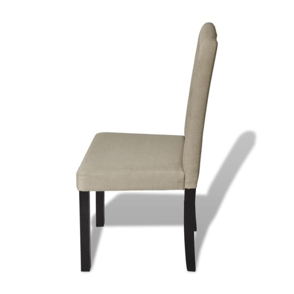 Matstolar 4 st kamelfärgad tyg