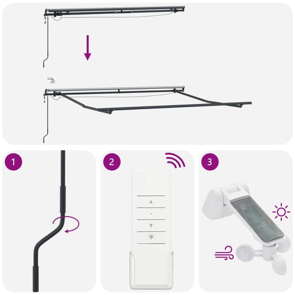 Markis tyg Taupe 450 × 350 cm Polyester
