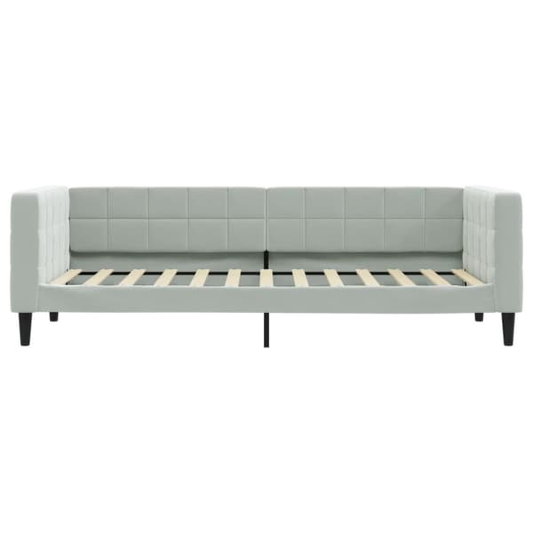 Dagbädd utdragbar ljusgrå 80x200 cm sammet