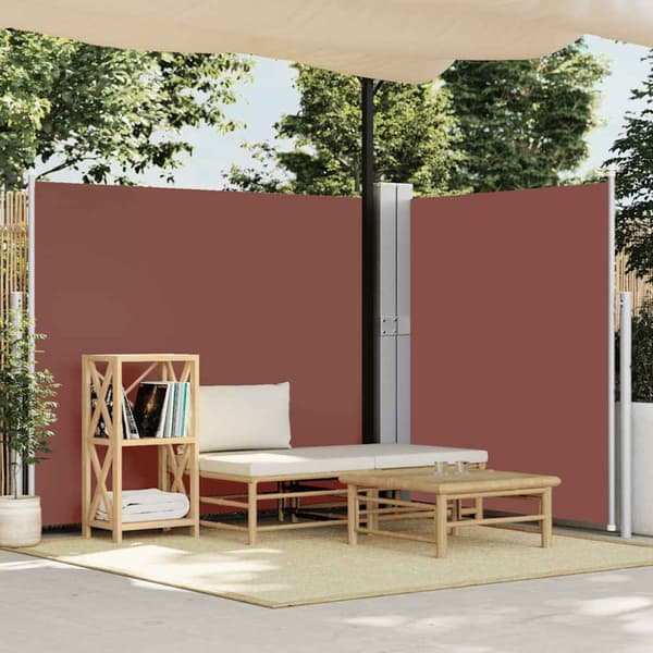 Infällbar sidomarkis 170x1200 cm brun