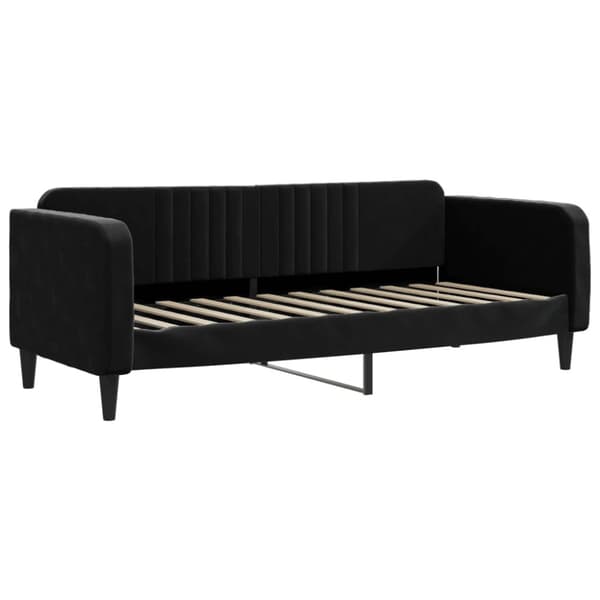 Dagbädd utdragbar svart 80x200 cm sammet