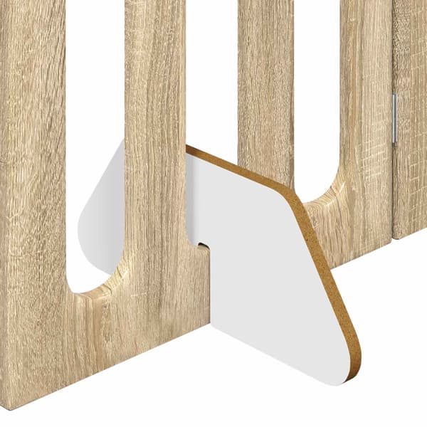 Fällbar husdjursgrind 2 pcs Sonoma-ek 100,5 x 38 x 90 cm