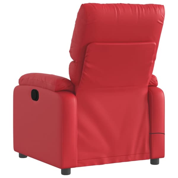 Elektrisk massagefåtölj röd konstläder