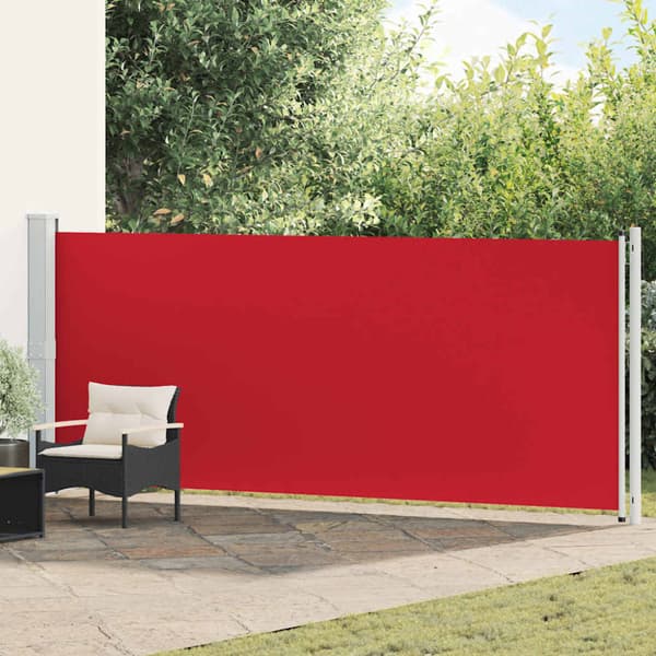 Infällbar sidomarkis 600x160 cm röd