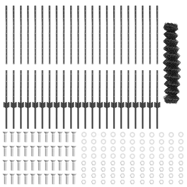 Stängsel med stolpe Grå 1 x 25 m Stål
