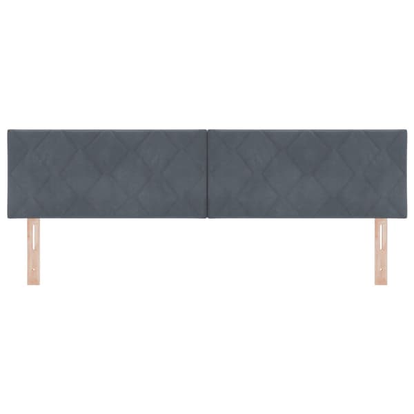 Huvudgavel Mörkgrå 180 cm Sammet