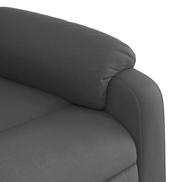 Elektrisk massagefåtölj mörkgrå tyg