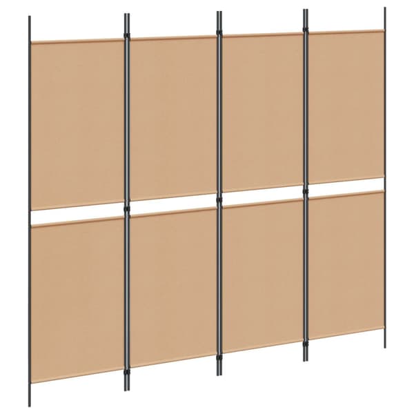 4-panel rumavdelare Beige 200 x 180 cm Tyg