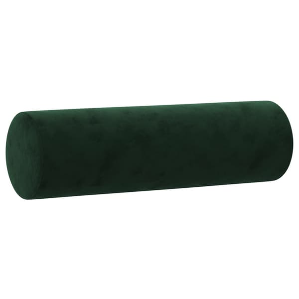 Prydnadskuddar 2 st mörkgrön Ø15x50 cm sammet
