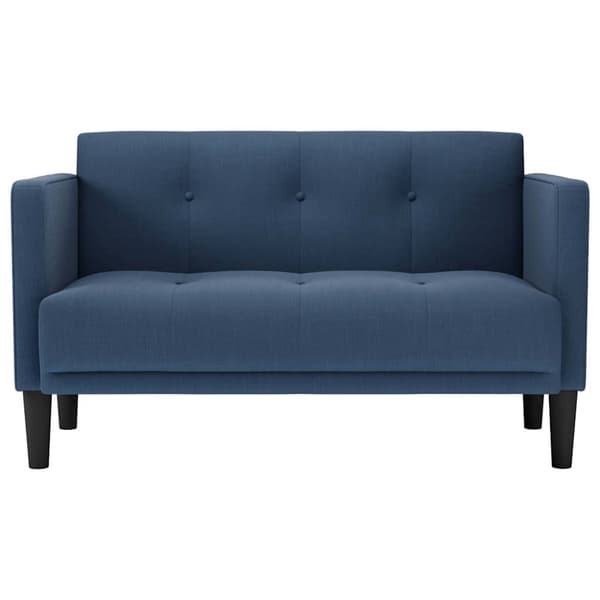 Loveseat soffa blå 111 cm tyg