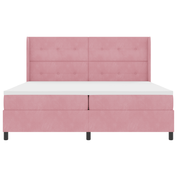 Bäddfjäder med LED-ljusslingor Rosa 200 x 200 cm Sammet