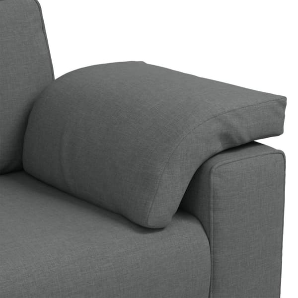 3-Sits soffa Mörkgrå 220 cm tyg