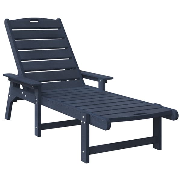 Solstol Reclining 3 pcs Marinblå polyeten
