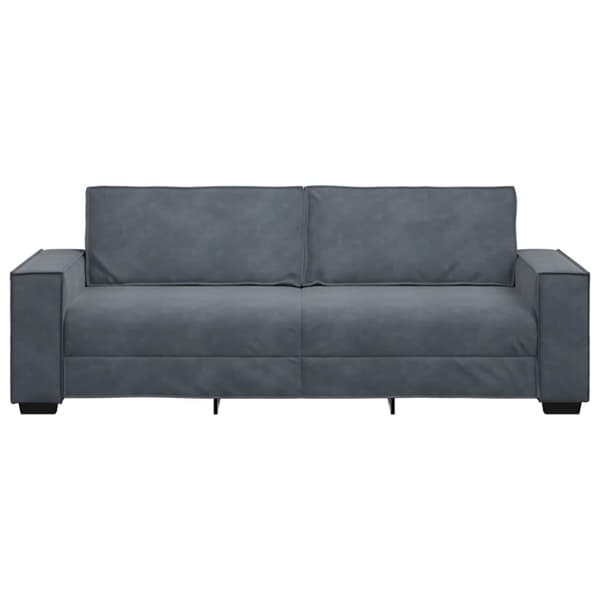 3-sitssoffa mörkgrå 220x78x84 cm sammet