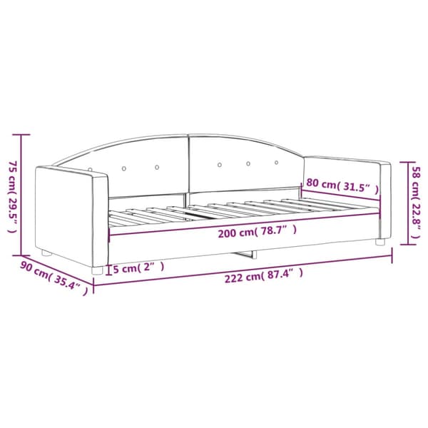 Dagbädd mörkgrön 80x200 cm sammet