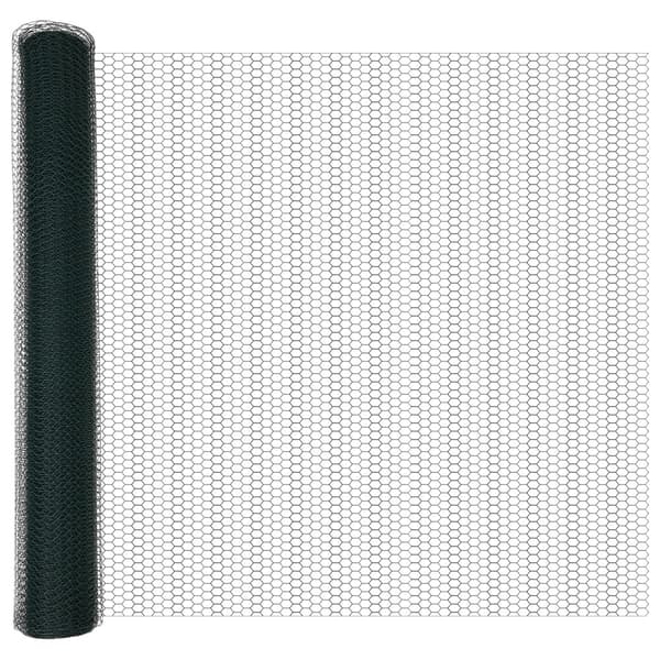 Hexagonstängsel Grön 1 x 10 m PVC