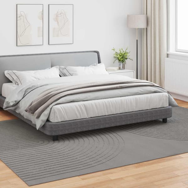 Områdesmattor Rektangulär GALATI Grå 340 x 240 cm Polyester