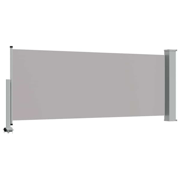 Infällbar sidomarkis 100 x 300 cm grå