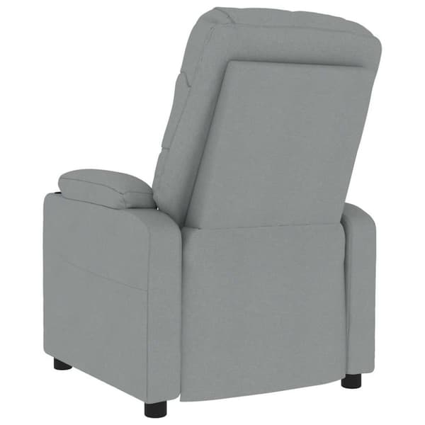 Massagefåtölj ljusgrå tyg