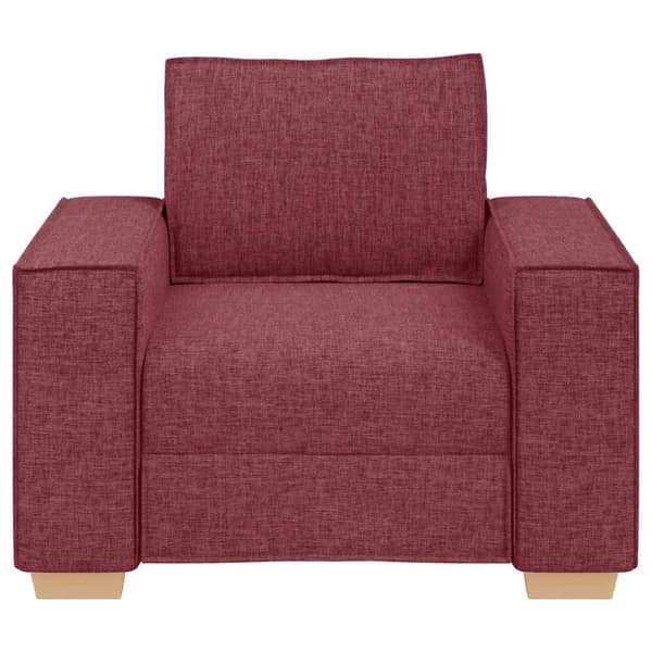Soffa vinröd 100x78x84 cm tyg