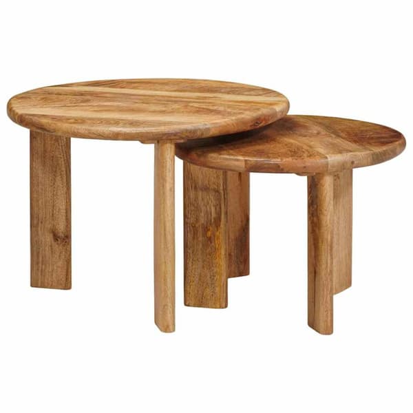 Nesting Kaffe Bord 2 pcs Brun Massivt mangoträ