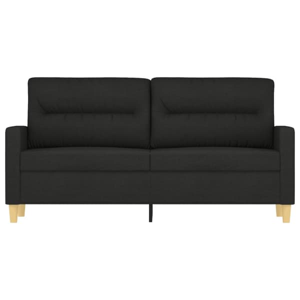 2-sitssoffa svart 140 cm tyg
