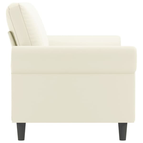 Soffa 2-sits gräddvit 140 cm sammet