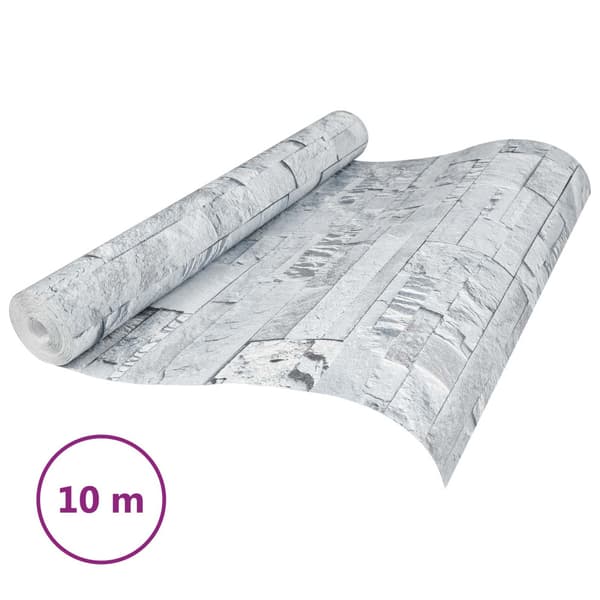 3D sten tapet Ljusgrå 10 x 0,53 m Non-woven tyg
