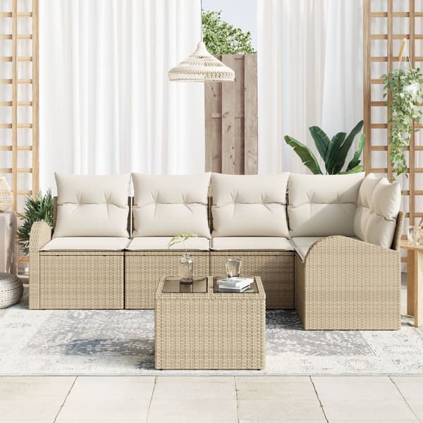 Soffset med kudde Beige Polyester