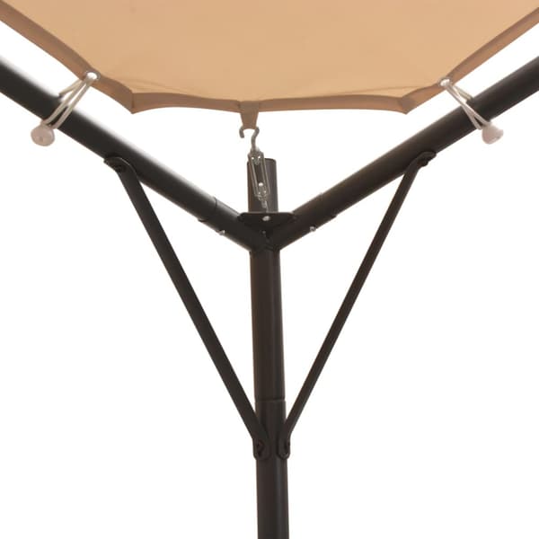 Paviljong 4x4 m stål beige