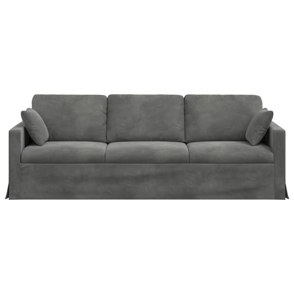 Soffa Mörkgrå 228 x 78 x 80 cm Sammet