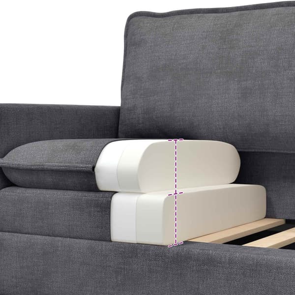 Soffa Mörkgrå 126 x 81 x 87,5 cm Polyester